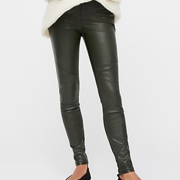 Free People Pants - Free People Green Vegan Legging